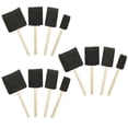 thumbnail image 1 of MasteelfCA 3 Set/12 Pcs Kids Art Craft Painting Drawing Tools Mini Sponge Brush Set Fun Kits Early DIY Learning for Kindergarten (Black), 1 of 8
