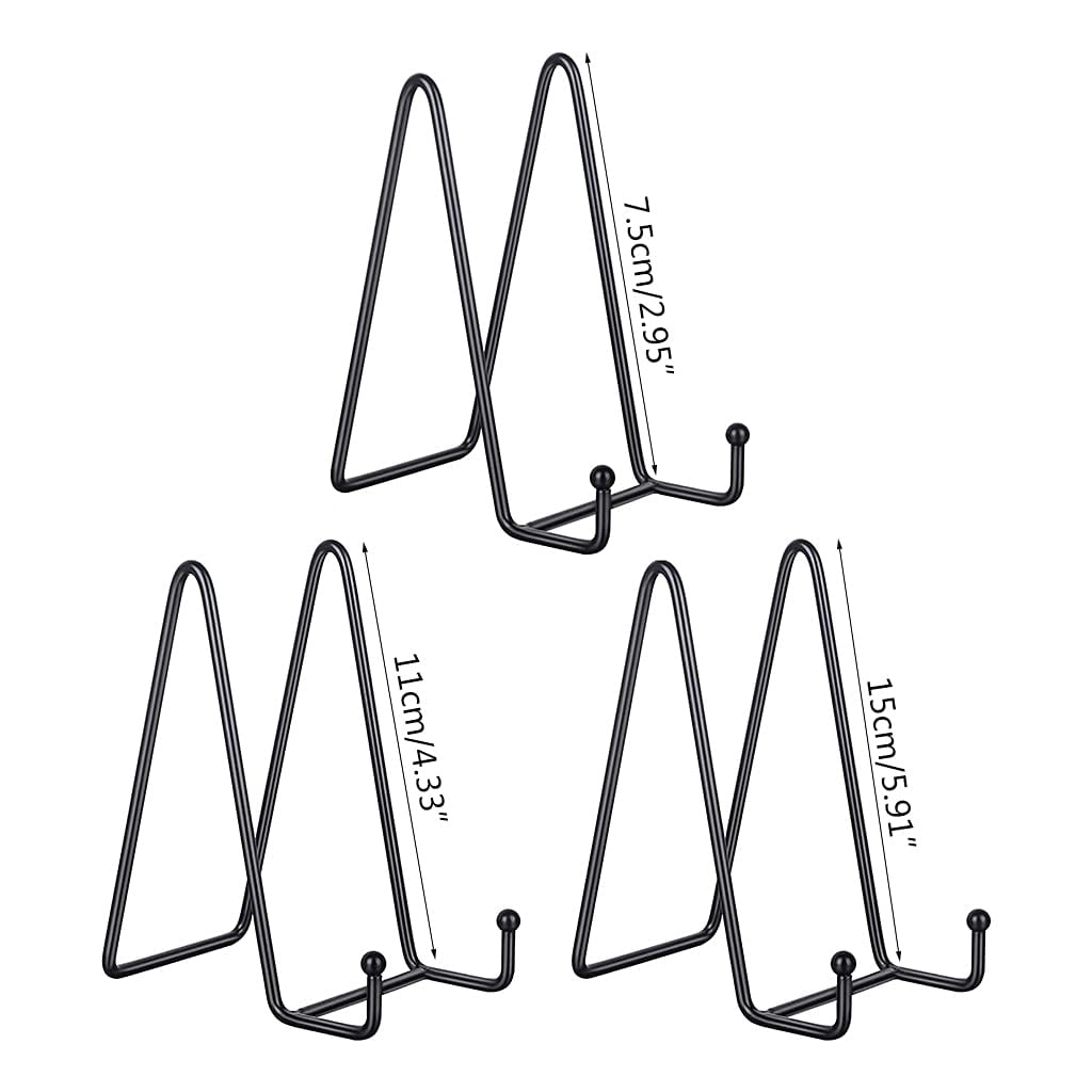 Exquisite Plate Stand For Display Metal Frame Holder Easel Plate Dish Display Stand For Home Kitchen Office