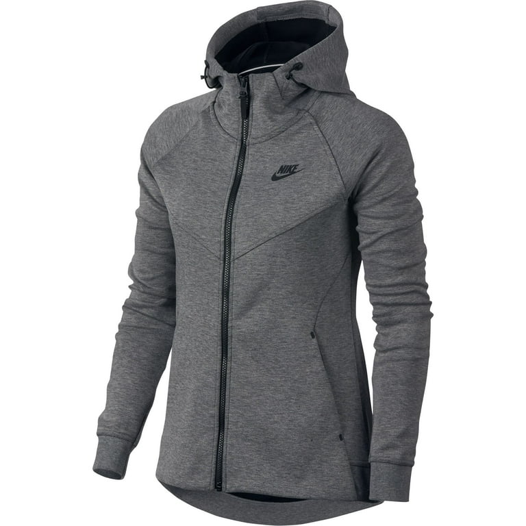 Ansættelse Mockingbird Kan ignoreres Nike Sportswear Tech Fleece Full Zip Women's Hoodie Carbon Black 842845-092  - Walmart.com