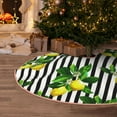 thumbnail image 6 of Daiia Lemons on Striped Drawing Merry Christmas Tree Skirt , Xmas Large Lace-up Tree Skirt, Santa Snowflakes Rustic Home Decorations New Year Party Farmhouse Decor-48", 6 of 7