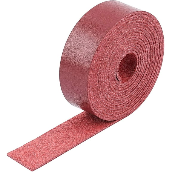 PU Leather Ribbon Faux Leather Straps for Bags Jewelry Making DIY Crafting Dark Red 20x1mm about 2m/roll