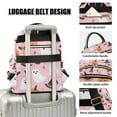 thumbnail image 3 of FORMRS Mini Backpack Purse for Women Quilted Travel Daypack Casual Shoulder Bag, Pink Halloween Ghosts, 3 of 7