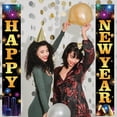 thumbnail image 3 of Banner de puerta de feliz año nuevo, letrero de bienvenida de feliz año nuevo para suministros de fiesta de víspera de año nuevo 2025 Decoración de puerta, 3 of 5