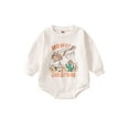 thumbnail image 1 of Faithtur Barboteuse de Noël pour Bébés Filles Garçons, Imprimé de Lettres Sapin de Noël Cactus, Col Rond, Manches Longues, Combinaisons, Automne Hiver, Cache-Couches, 1 of 9