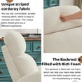thumbnail image 6 of Aemeios Corduroy Swivel Rocker Glider Power Recliner Nursery Rocking Chair with USB and Type-C Ports, White, 6 of 8