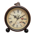thumbnail image 4 of Reloj de mesa,Reloj de mesa de diseño retro silencioso sin tictac,Reloj de escritorio preciso y sencillo con números romanos,Reloj despertador pequeño de escritorio,decoración elegante para, 4 of 8
