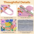 thumbnail image 4 of Pioneer Flower Floral Print Pattern Insulated Lunch Bag for Women & Adults,Large Portable Soft Cooler Lunch Bag,Thermal Food Storage Tote with Pearl Cotton,8.66L,8.75x5.75x9.5 Inch, 4 of 6