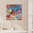 thumbnail image 4 of 10 Inch Wall Clock Battery Operated Square Clock for Office, Kitchen, Outdoor, Living Room,Birds Flowers Twigs Branches Delicate, 4 of 4