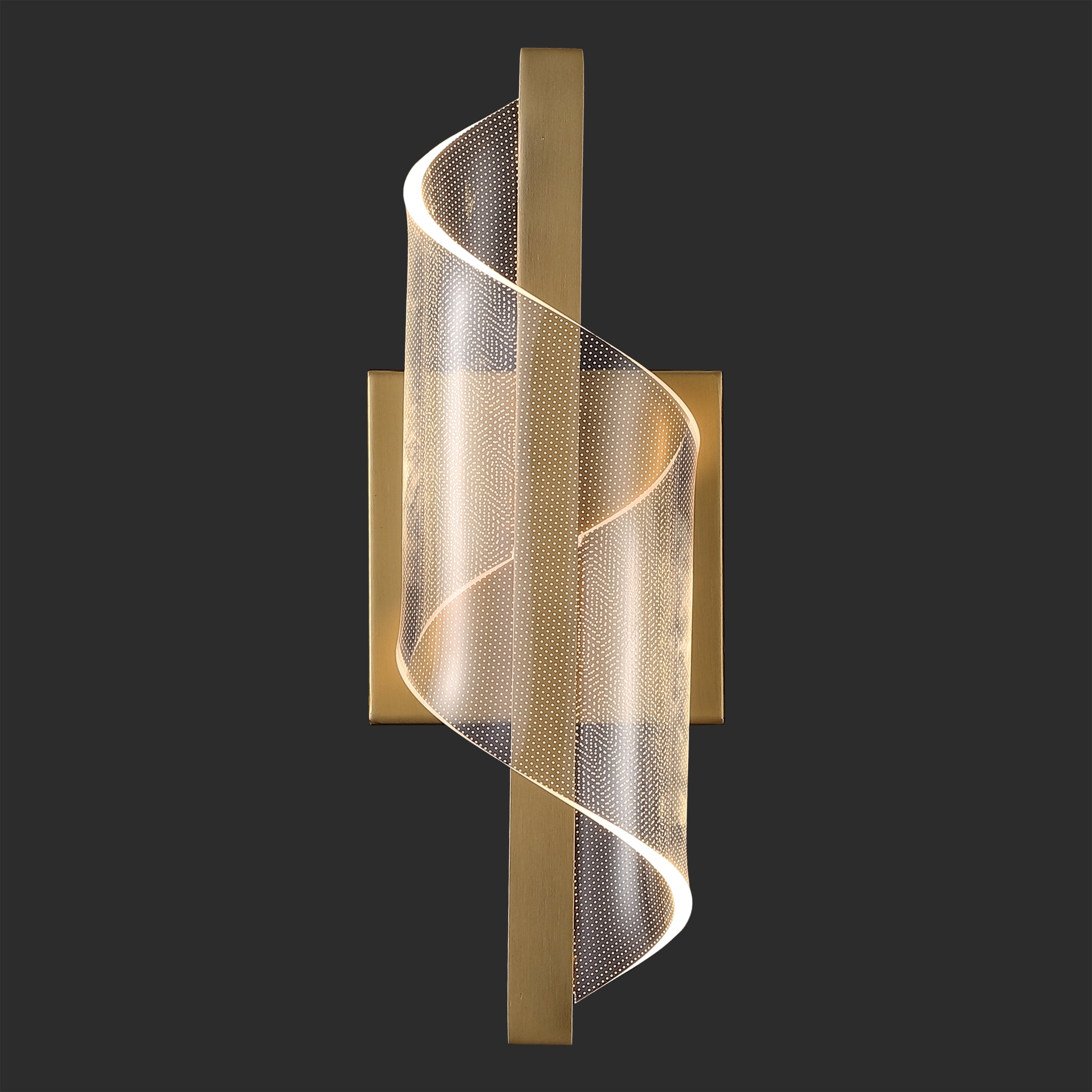 Safavieh Couture Leighton Clear and Gold Modern Acrylic Wall Sconce