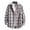 Khaki, variant on VBTAPA Mens Cotton Casual Button Down Shirt Jacket Lightweight Plaid Shacket Open Front Long Sleeve Cardigan Tops with Pocket White L