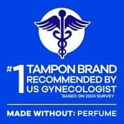 Tampax Pearl Tampons Multipack with LeakGuard Braid, Regular/Super Absorbency, Unscented, 68 Count