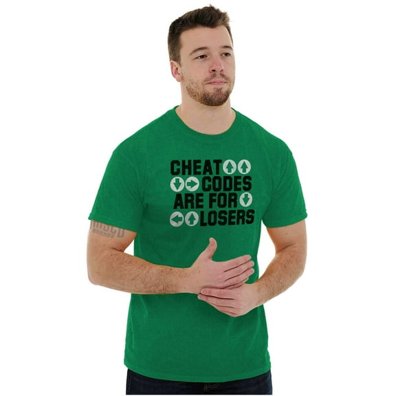 Cheat Codes For Losers Video Gamer Plus Size Crewneck Graphic Tee Shirt Brisco Brands 2X