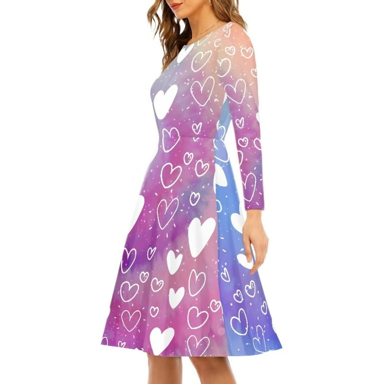 heart skater dress Kirra Women's Size Medium Pink Heart Cutout V-Neck Skater Dress