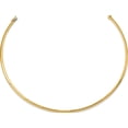 thumbnail image 2 of 14K Yellow Gold 4mm Lightweight Domed Omega Necklace (18 X 4) Made In Italy odl4-18, 2 of 5