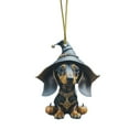 thumbnail image 2 of Christmas Dachshund Dog Ornaments 2D Acrylic Hanging Decorations, Cute Sausage Dog Tree Pendant for Holiday Party Home Decor, Funny Animal Car Interior Wall Gift, Winter Xmas Decor, 2 of 9