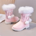 thumbnail image 5 of BXJX Girls Snow Boots, Warm Outdoor Fleece Lined Zipper Winter Shoots Pink Size 12 Little Kids, 5 of 9