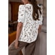 thumbnail image 2 of Blusa PRETTYGARDEN de encaje para mujer, manga corta, color blanco, talla S, 2 of 6