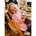 thumbnail image 4 of BemeyourBBs Kids Toddler Baby Girl Summer Cotton Linen Dress Clothes Puff Short Sleeve Ruffle Crew Neck Solid A-line Dress, 4 of 9