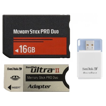 UPC 723169676380 product image for Generic 16 GB Memory Stick PRO Duo Flash Memory Card Plus Micromate reader and A | upcitemdb.com