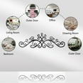 thumbnail image 2 of Metal Scroll Wall Art Decor Iron Metal Flower Scroll Wall Art Decor for Front Porch kitchen Living Room Traditional Scroll Arts Metal Wall Decor for Bedroom Kitchen Office 9.7X30cm Scroll, 2 of 9