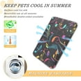 thumbnail image 5 of Pet Cooling Pad Foldable Self Cooling Mat Breathable Pet Cushion Sleep Pad for Dogs and Cats Musical Notes and Waves Pattern M, 5 of 9