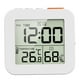 thumbnail image 5 of Reloj de pared con termómetro e higrómetro, reloj de ducha digital, relojes de ducha para profesores. Blanco, 5 of 8