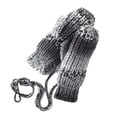 thumbnail image 2 of Mudd Womens Soft Gray Knit Mittens with String Attachment, 2 of 2