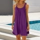 thumbnail image 3 of Vestido de playa para mujer, cubrebañador - viscosa/spandex, sin mangas, corte fluido, vacaciones de verano, 3 of 6