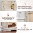 thumbnail image 5 of LELELINKY Farmhouse Corner Display Cabinet with Glass Doors, Corner Curio Cabinet with 3-Color LED Motion-Sensor Light, White, 5 of 11