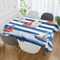 thumbnail image 2 of Yayeee Tablecloths 60" x 120" Rectangle Wrinkle Resistant Party Table Cover, Blue Sailboats, 2 of 8