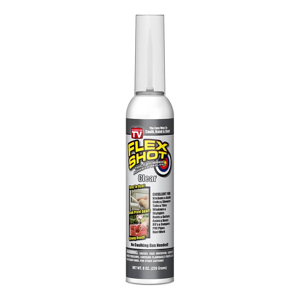 Flex Shot Rubber Adhesive Sealant Caulk 8 Oz White Flex Shot Rubber Adhesive Sealant Caulk