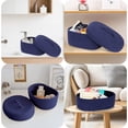 thumbnail image 7 of Oval Cotton Rope Storage Basket with Lid, Navy Blue Woven Storage Bin Decorative Organizer, Nursery Storage Container, Diaper Caddy, Multifunctional Desktop Storage Box for Home Supplies, 7 of 7