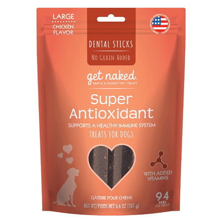 UPC: 0657546700460 | Get Naked Dental Chew Sticks Dog SUPER ANTIOXIDANT LARGE 6.6 oz