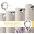 thumbnail image 6 of Spring Lavender Blackout Curtains for Bedroom/Living Room, Thermal Insulated Kitchen Curtains, Botanical Blossom Motif Garden Floral Grommet Darkening Window Treatment Drapes 52"x84"x2, 6 of 8