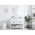 thumbnail image 6 of 42 inch single bathroom vanity in white with backsplash, 6 of 8
