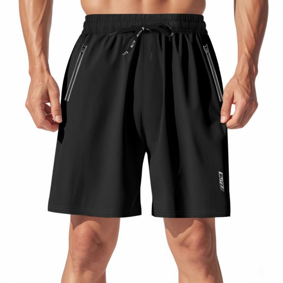 LYMAYTER Men's Microelastic Shorts Quick Dry Beach Casual Sports Shorts S-3XL