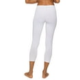thumbnail image 2 of Felina Women's Cotton Modal Capri Leggings - Super Soft, Lightweight, Breathable for Fitness, Yoga, and Everyday Wear (White, X-Large), 2 of 3
