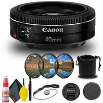 Canon EF 40mm F/2.8 STM Lens (6310B002) Filter Kit Lens Pouch More (International Version)