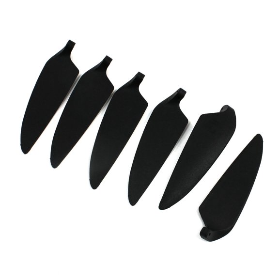 3 Pares de 6 mm de grosor de raíz, 8 x 6 palas de hélice plegables negras