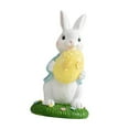 thumbnail image 4 of Ornamento de resina de la estatua del de Pascua lindo decoración de escritorio de figuras de animales coleccionables para mesa de chimenea de Amarillo, 4 of 8
