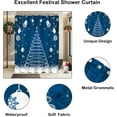 thumbnail image 3 of Christmas Shower Curtain, Blue Christmas Snowflakes Shower Curtains for Bathroom Decor, Winter Holiday Shower Curtain, Xmas Funny Glitter Sparkle Tree Fabric Cloth Bath Curtain, 72x72 Inch, 3 of 6
