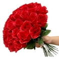 thumbnail image 6 of 36PCS Artificial Silk Flowers Realistic Roses Bouquet Long Stem for Home Wedding Decoration Party, 6 of 6