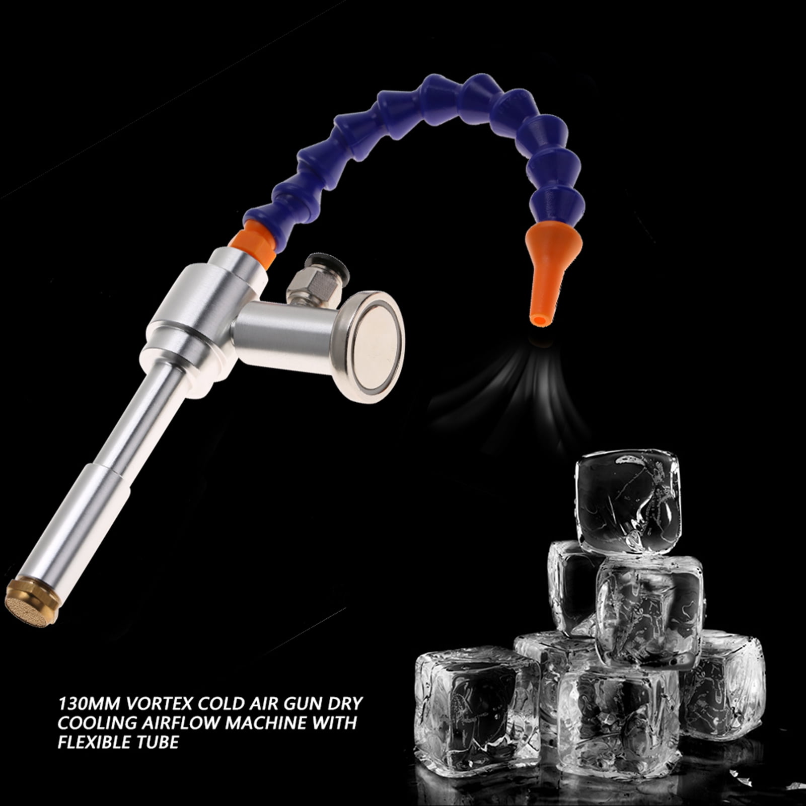130MM Vortex Cold Air Gun Dry Cooling Airflow Machine With Flexible Tube(08 + Magnet base)