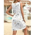 thumbnail image 5 of Zeagoo Women's Summer Dress Sleeveless V-Neck A Line Casual T Shirt Beach Boho Tank Dress, 5 of 7
