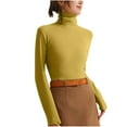 thumbnail image 1 of Chemise Thermique en Polaire à Col Montant Double Face pour Femmes, Couche de Base Chaude à Manches Longues Extensible, 1 of 4