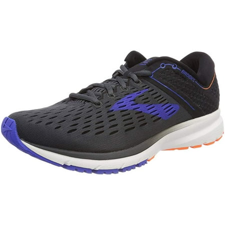 Brooks Men's Ravenna 9 Running Shoe, Ebony/Blue/Orange, 8.5 2E(W)