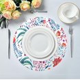 thumbnail image 4 of GZHJMY Cock in Flower Round Placemats, 4 Pack Table Mats for Kitchen Washable Non-Slip Place Mats Heat Resistant Place Mats for Kitchen Dining Table Decoration, 4 of 6