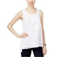 thumbnail image 2 of Style & Co. Womens Patchwork Pullover Blouse, White, Petite, PXL, 2 of 2