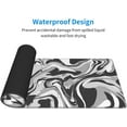 thumbnail image 5 of Black White Ink Liquid Waves Gaming Mouse Pad Large Mousepad Office XL Extended Desk Mat Non-Slip Rubber Base for Office Home 31.5x11.8 Inch, 5 of 6