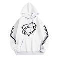 thumbnail image 1 of VBARHMQRT Sweat-Shirt Rouge pour Femmes, Sweat à Capuche Graphique, Pull Oversize, Manches Longues, avec Poches, 1 of 3